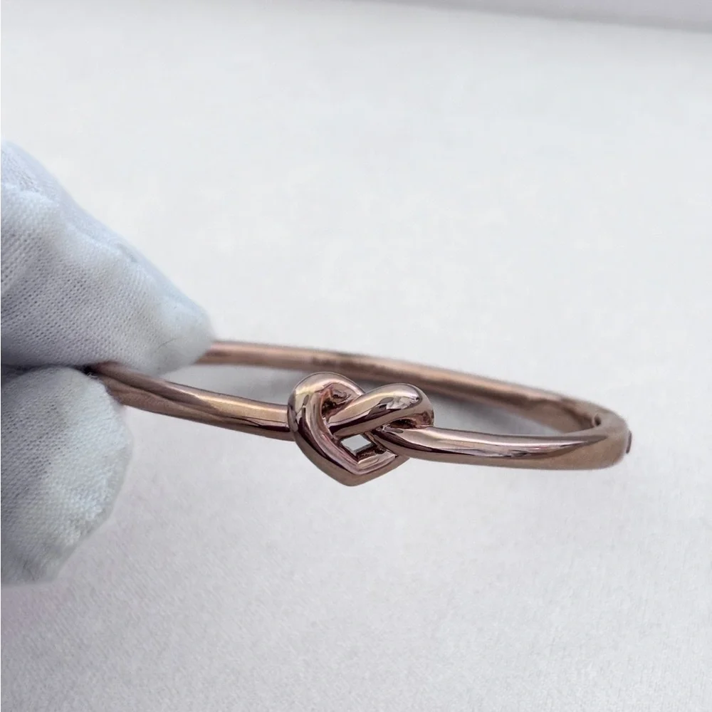 Kate Spade New York Rose-Gold Tone Love Me Knot Bangle Bracelet - Picture 2 of 6